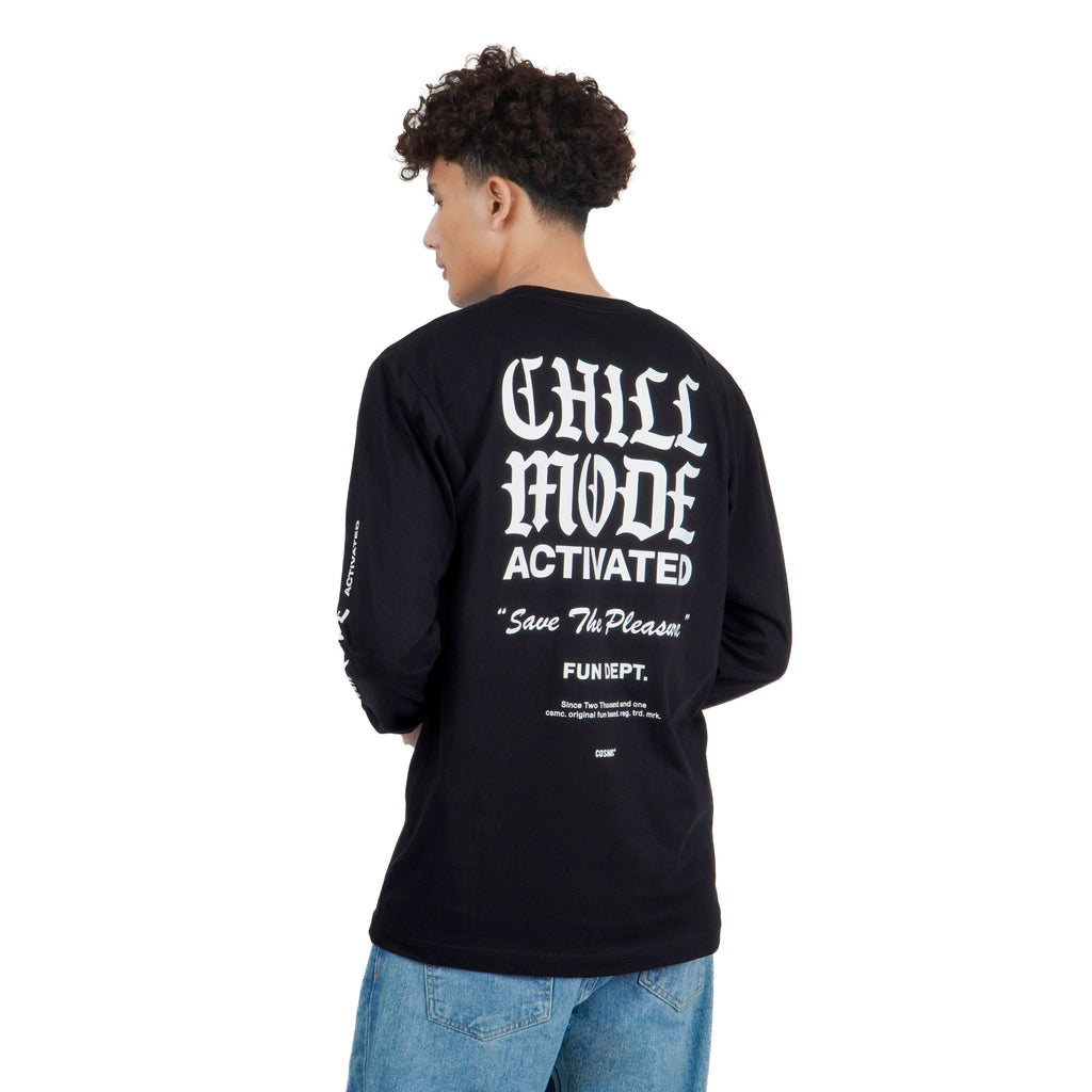 CHILL MODEL BLACK LONGSLEEVE - Cosmic Clothes Official
