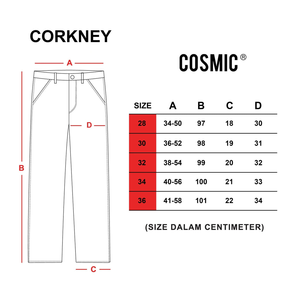 Cosmic Celana Corduroy Pria CORKNEY BLACK - Cosmic Clothes Official