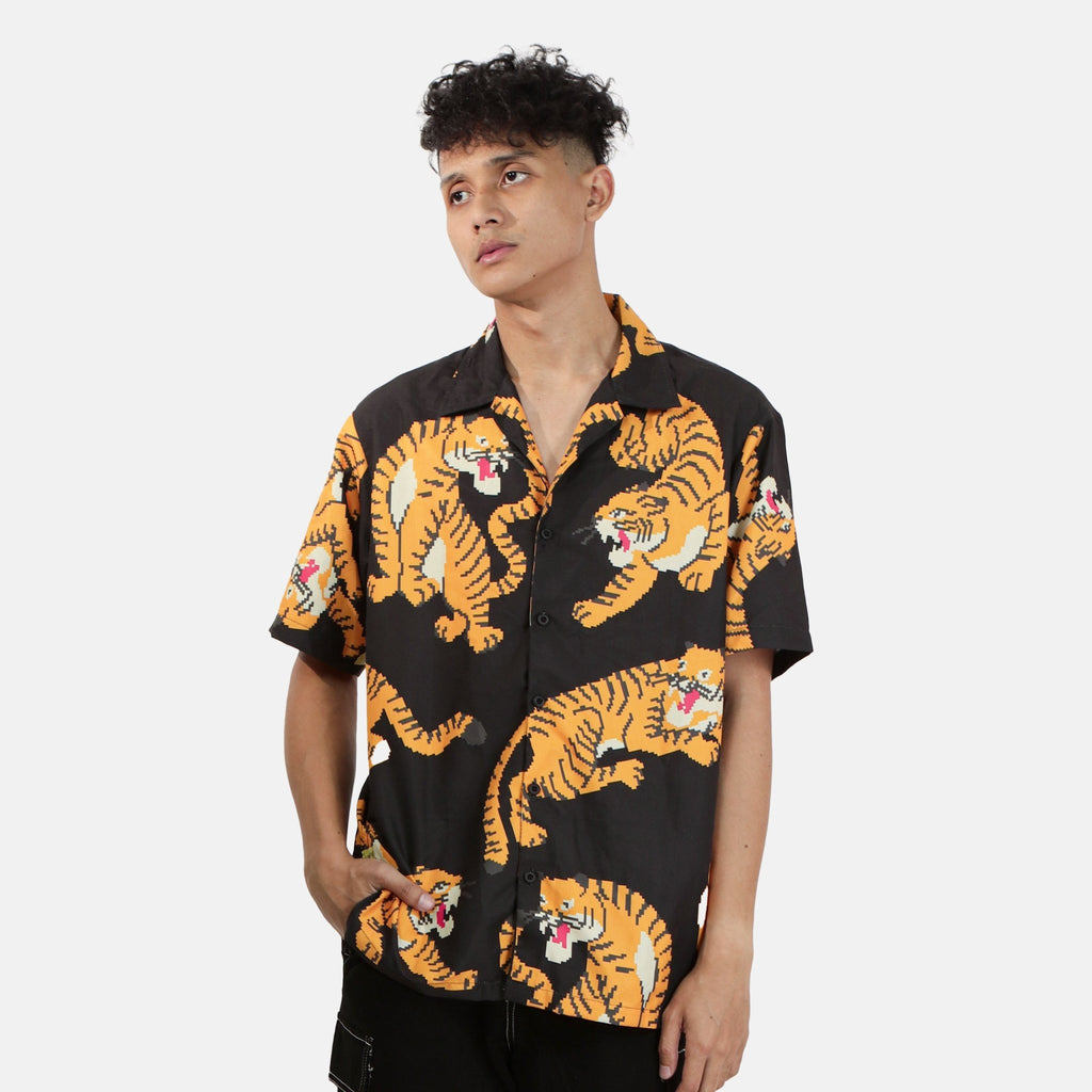 Cosmic Shirt TIGRE PIXEL BLACK - Cosmic Clothes Official