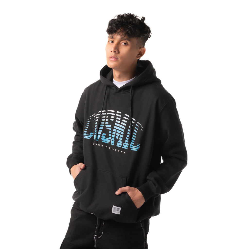 Cosmic Sweater Hoodie Pria WARP COLLEGE BLACK - Cosmic Clothes Official