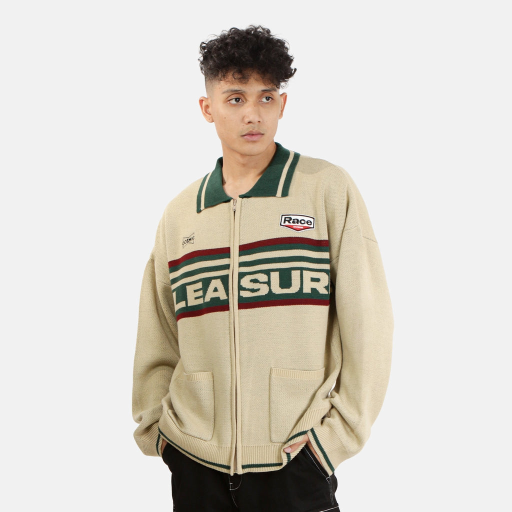Cosmic Sweater Knit Zipper CAMARO BROWN - Cosmic Clothes Official