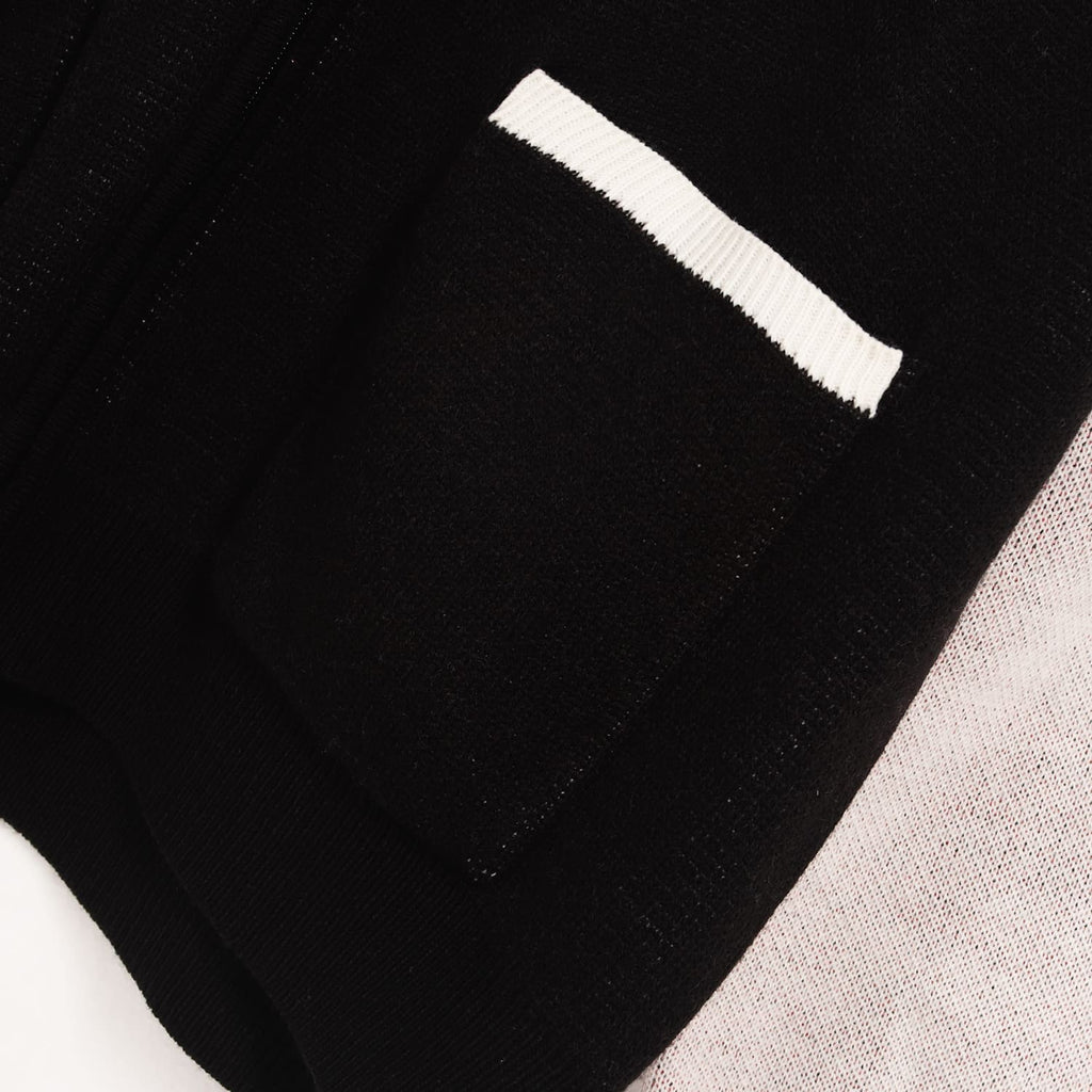 Cosmic Sweater Knit Zipper HANZER BLACK - Cosmic Clothes Official