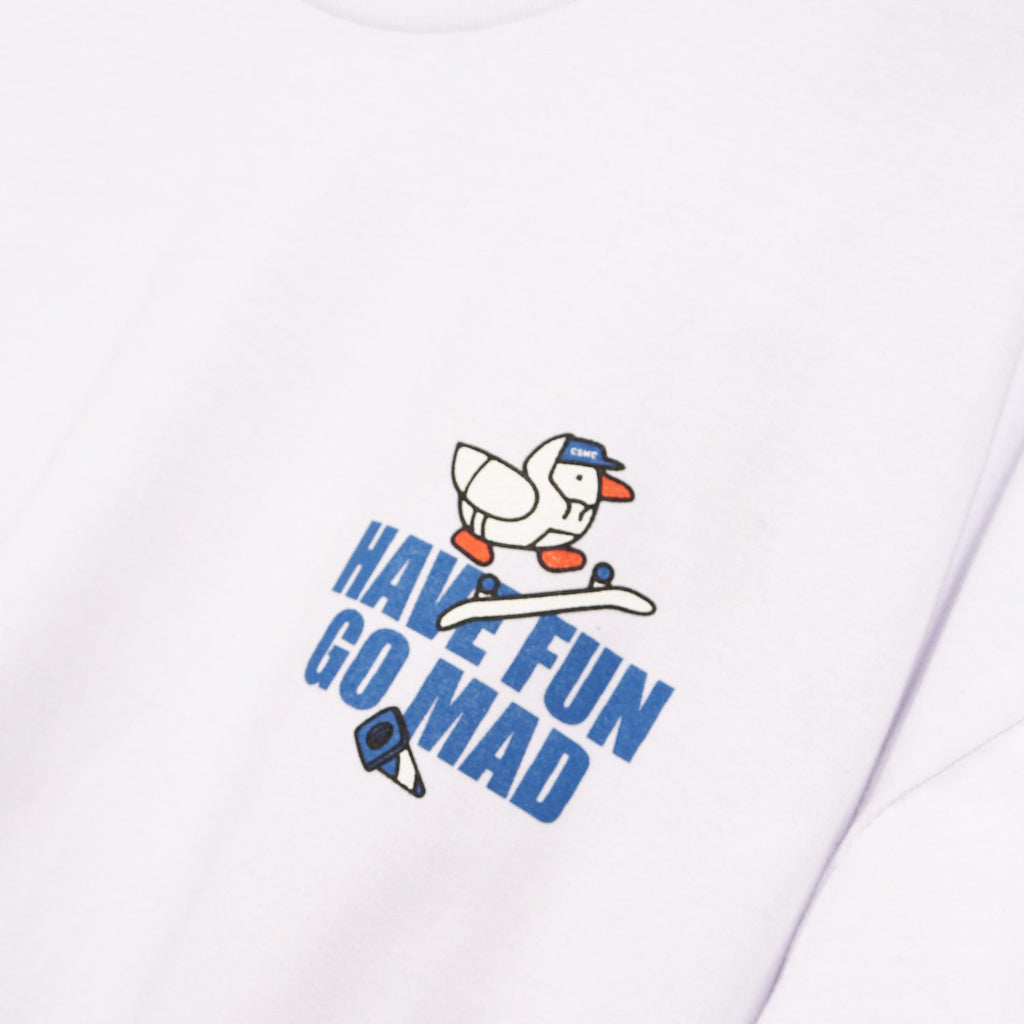 Cosmic T-Shirt Pria Oversize HAVE FUN GO MAD WHITE - Cosmic Clothes Official