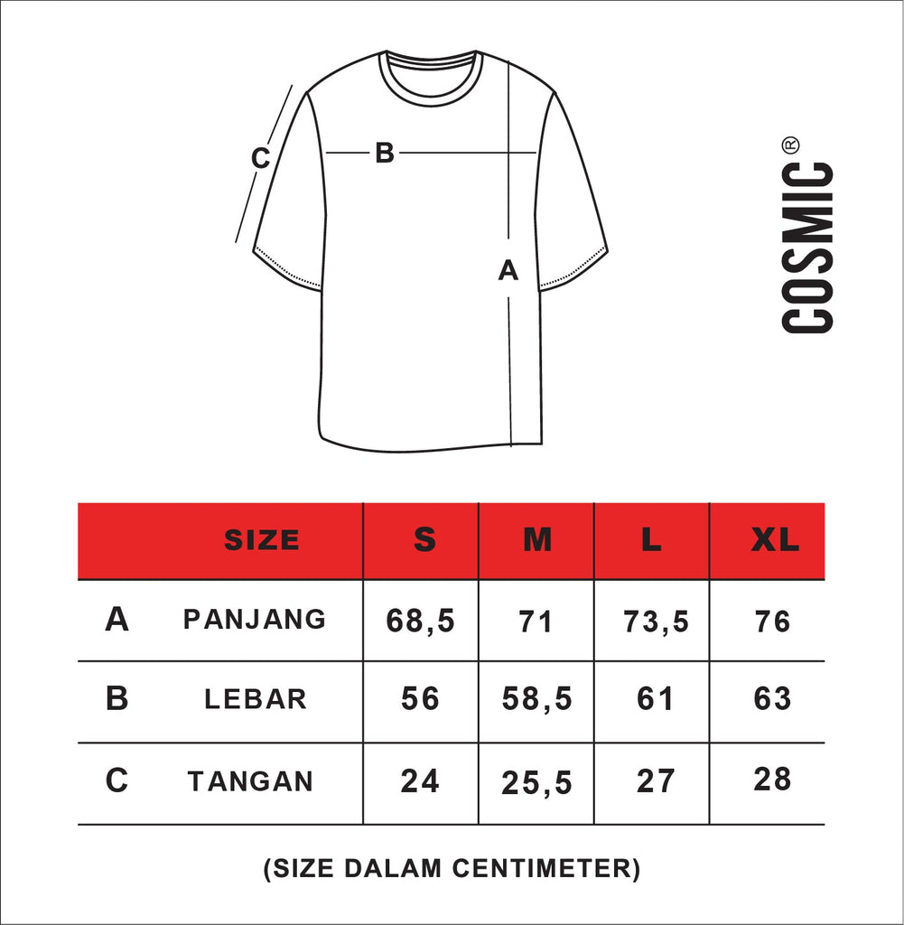 Cosmic T-Shirt Pria Oversize HAVE FUN GO MAD WHITE - Cosmic Clothes Official