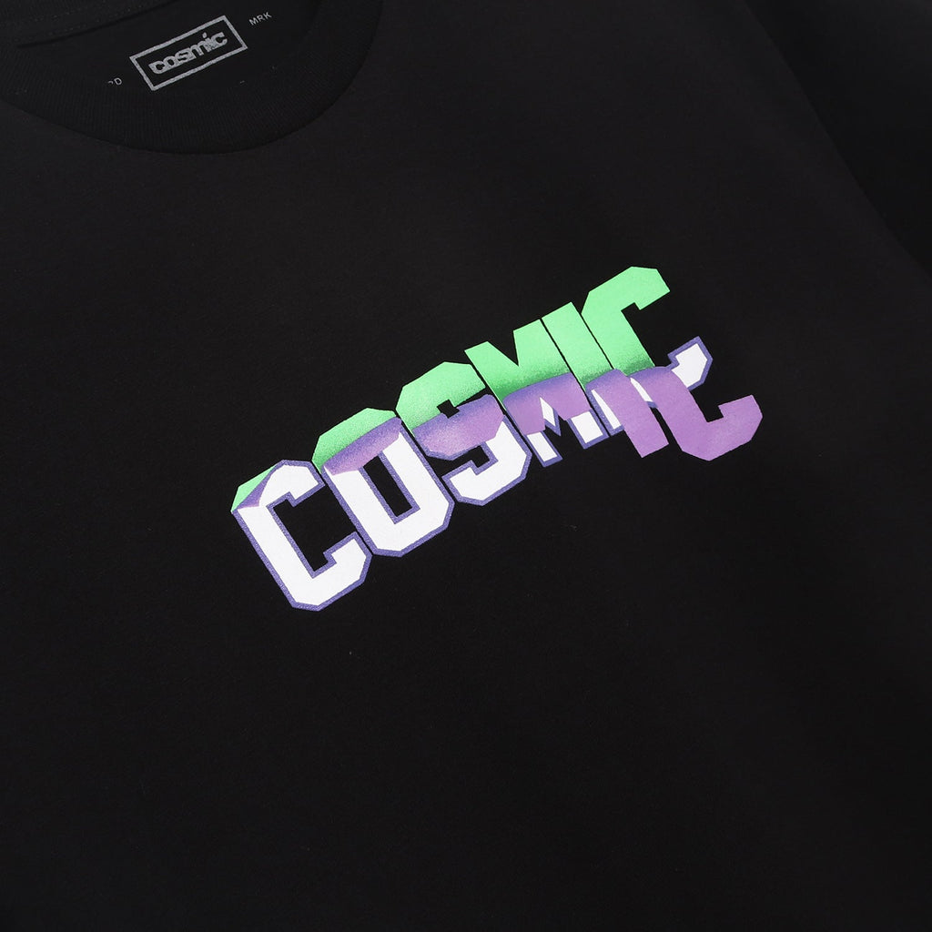 Cosmic T-Shirt Pria PAPER TAPE BLACK - Cosmic Clothes Official
