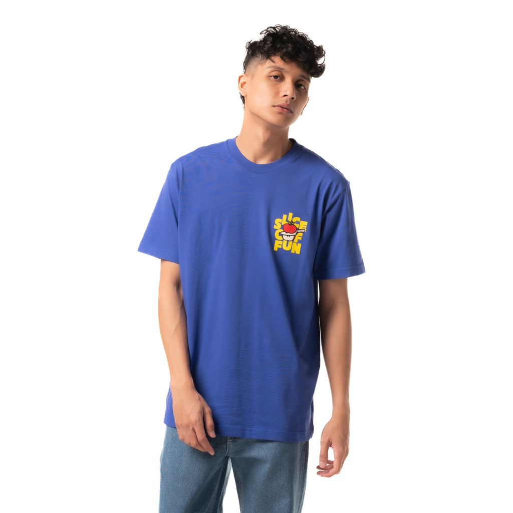 Cosmic T-Shirt Pria SLICE OF FUN BLUE - Cosmic Clothes Official