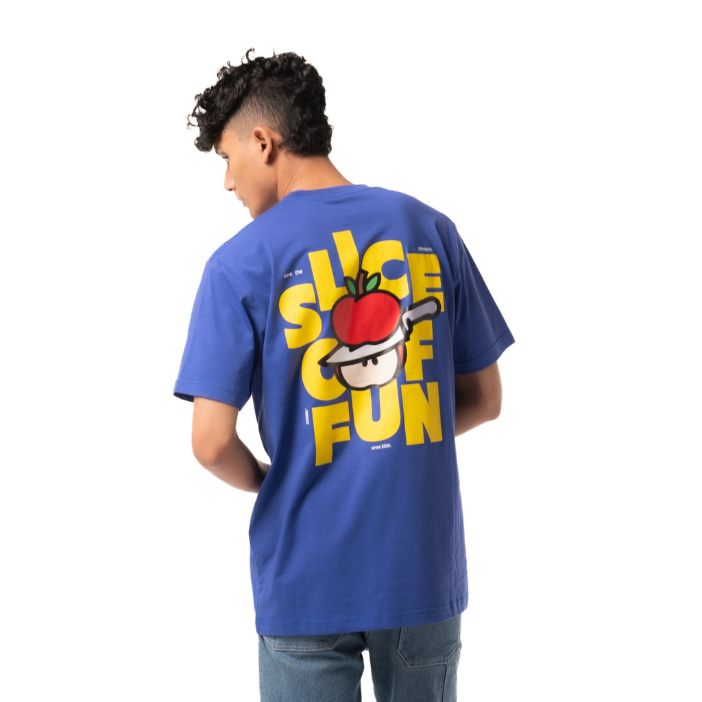 Cosmic T-Shirt Pria SLICE OF FUN BLUE - Cosmic Clothes Official