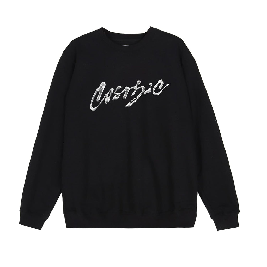 MOLTEN TIN BLACK CREWNECK - Cosmic Clothes Official