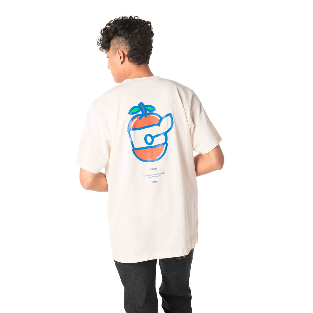 ORANGE LOGO OFFWHITE - Cosmic Clothes Official