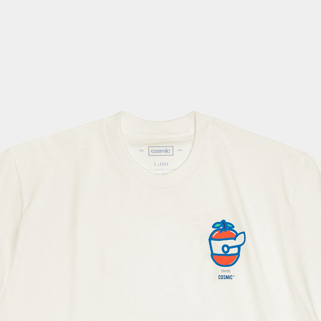 ORANGE LOGO OFFWHITE - Cosmic Clothes Official