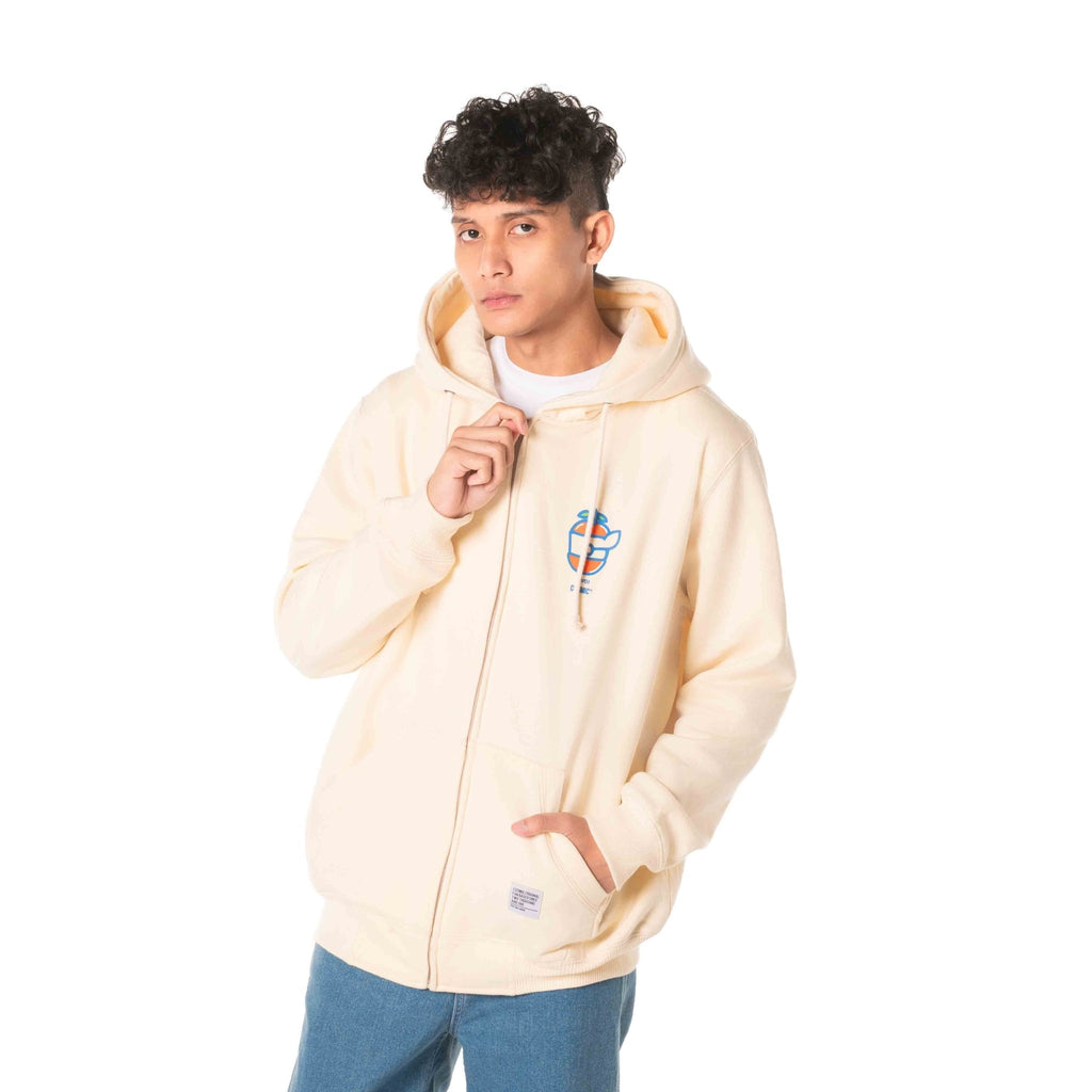 ORANGE LOGO ZIPPER OFFWHITE - Cosmic Clothes Official