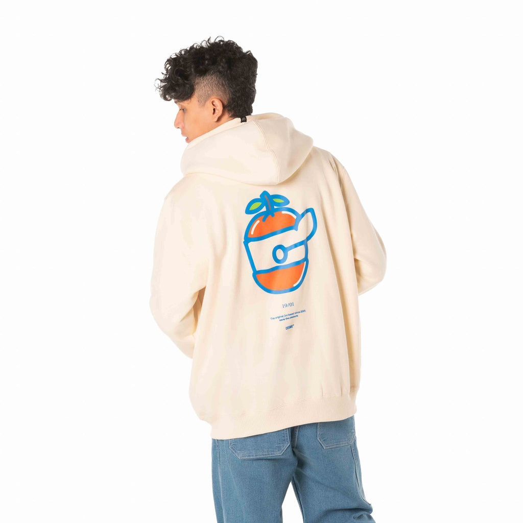 ORANGE LOGO ZIPPER OFFWHITE - Cosmic Clothes Official