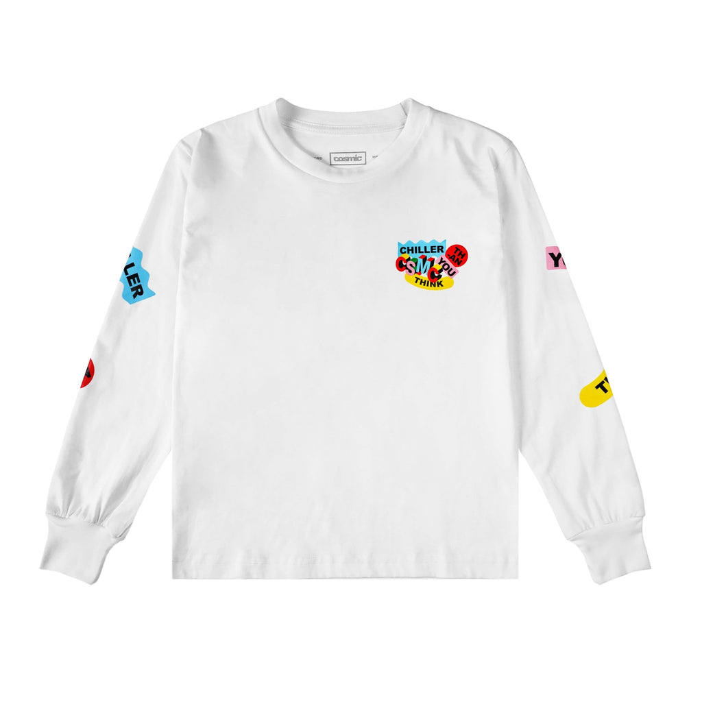 STANDIE LONGSLEEVE WHITE KIDS - Cosmic Clothes Official