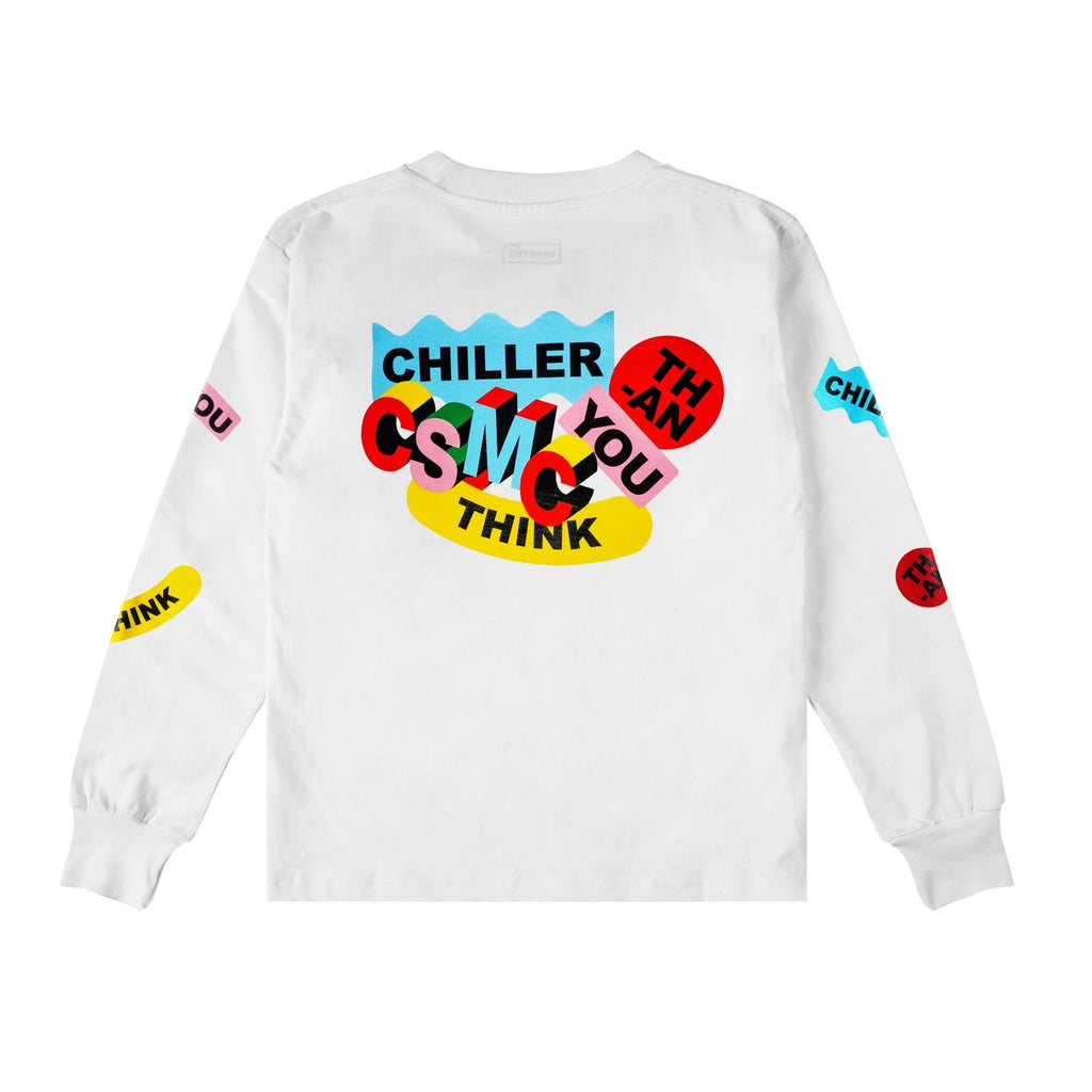 STANDIE LONGSLEEVE WHITE KIDS - Cosmic Clothes Official